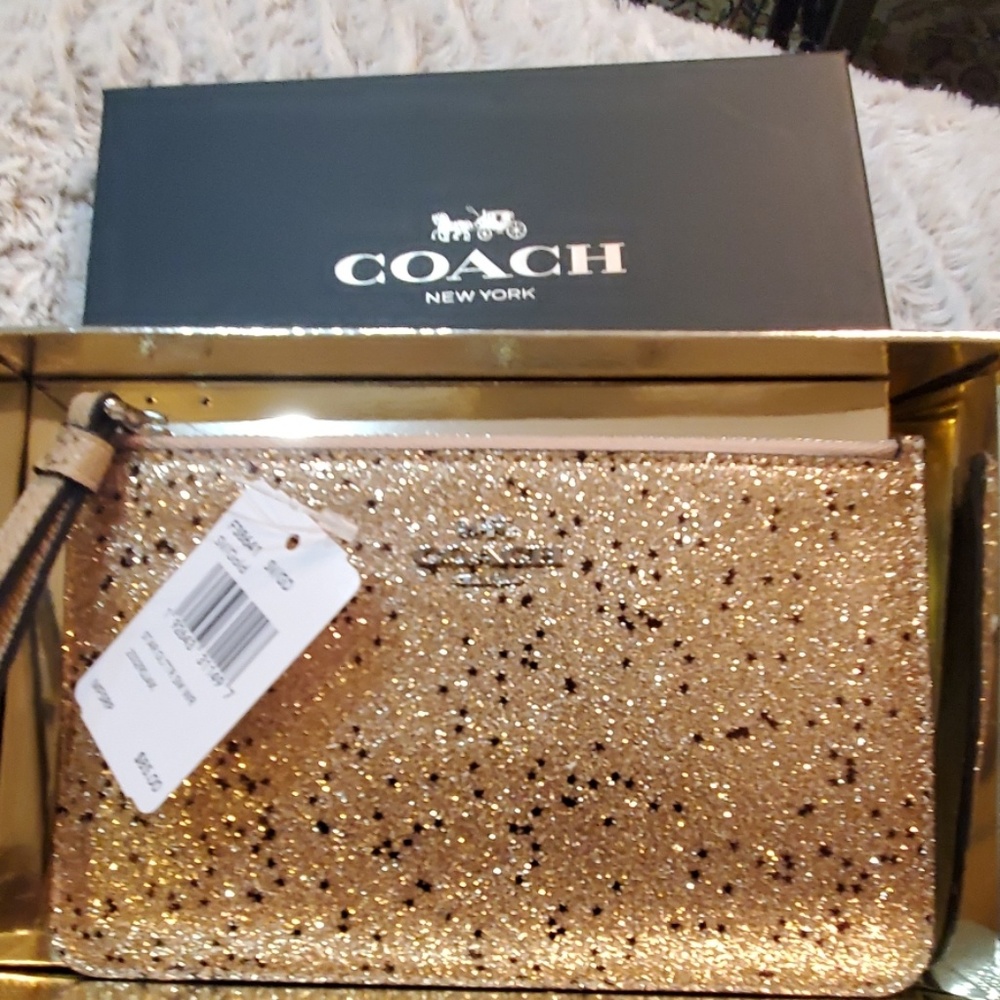 Coach wristlet Star Glitter Small Wristlet F38641